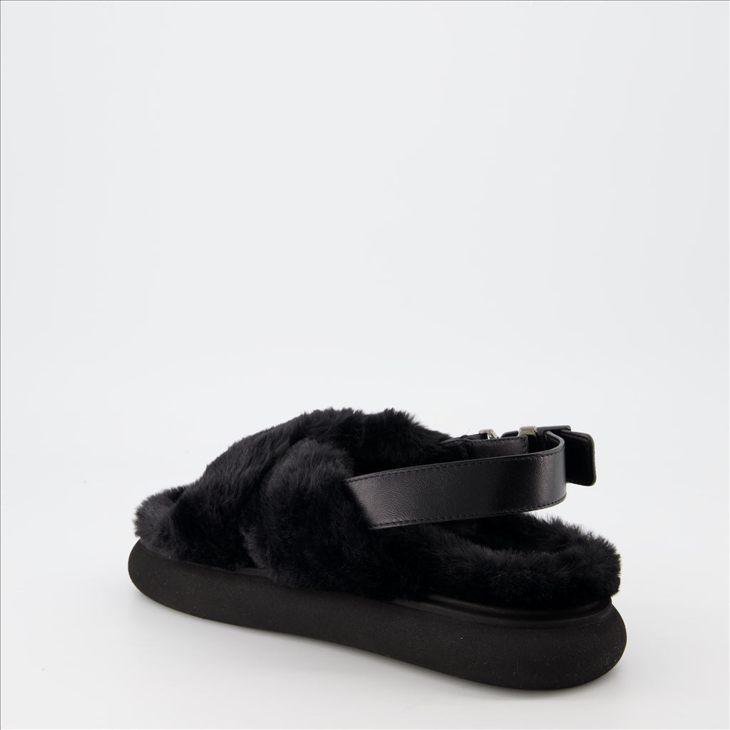 Solarisse Fur Sandals