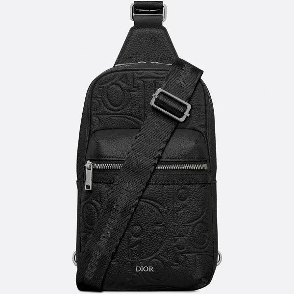 Rider 2.0 Sling Bag in Black Dior Gravity Leather