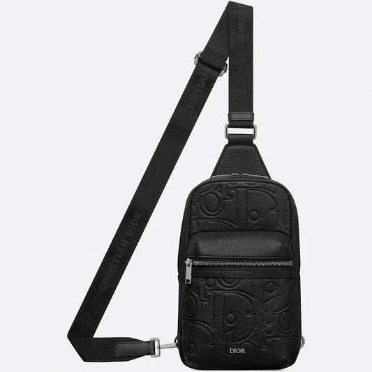 Rider 2.0 Sling Bag in Black Dior Gravity Leather