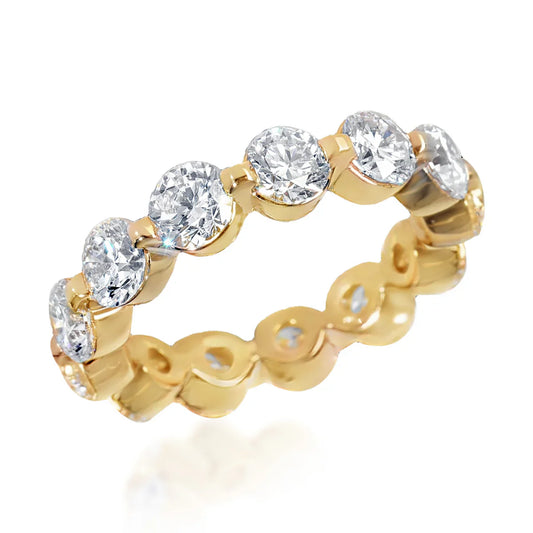Yellow Gold 4.62ctw Lab Grown Wedding Band 7.5