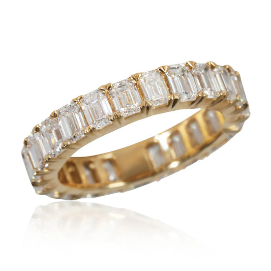 Yellow Gold 3ctw Lab Grown Eternity Band 5.25